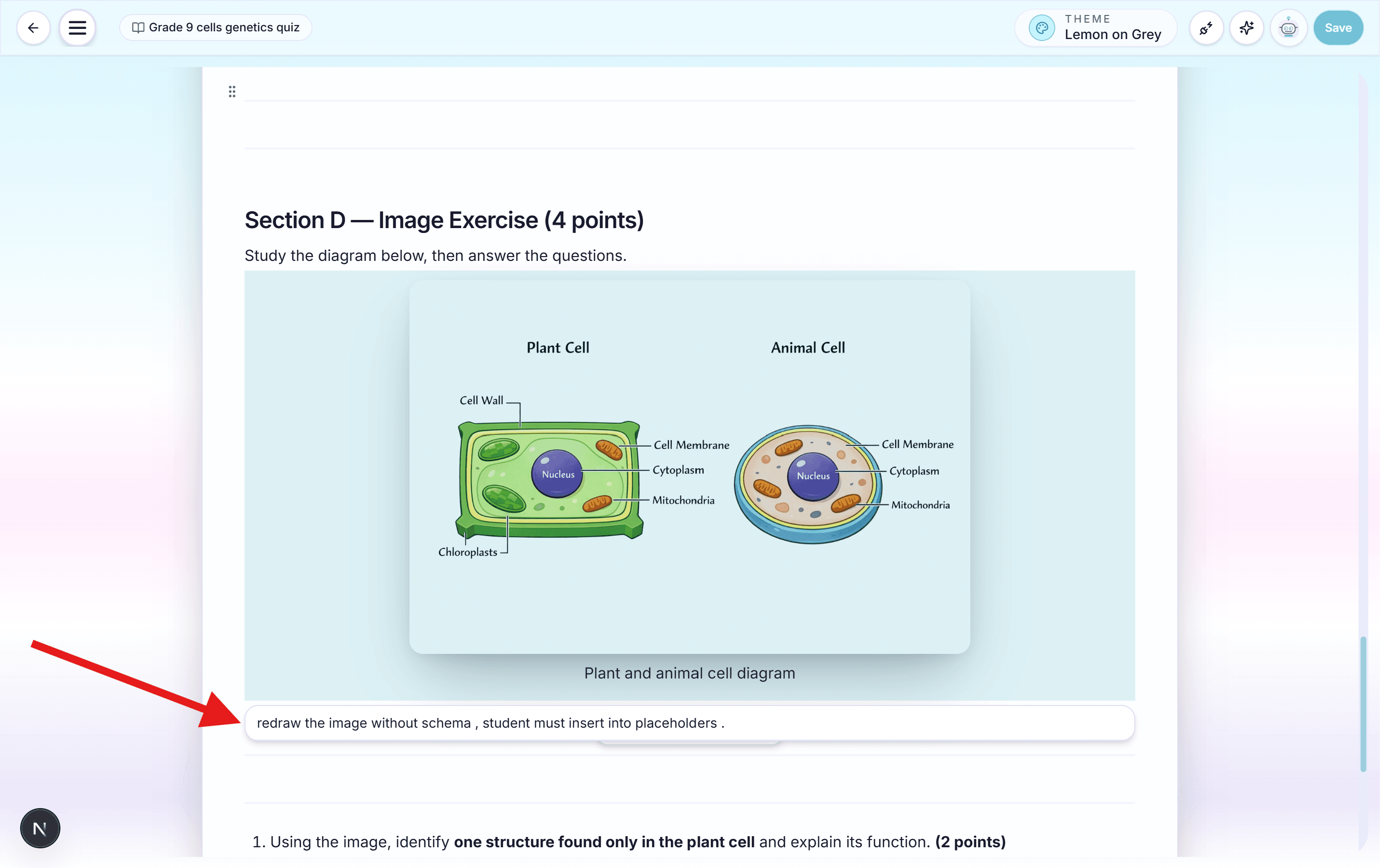 An educator asks WordPilot to improve a lesson resource and add an image